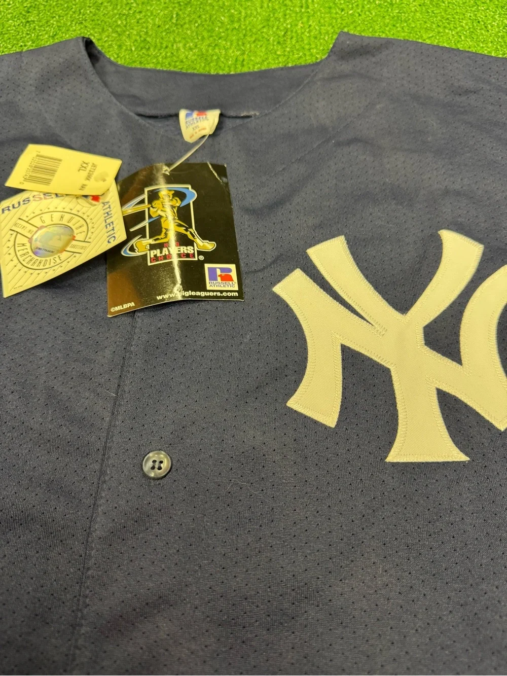 NWT New York Yankees Derek Jeter #2 Blue Jersey Men's Size XXL Russell Athletic - Picture 3 of 8